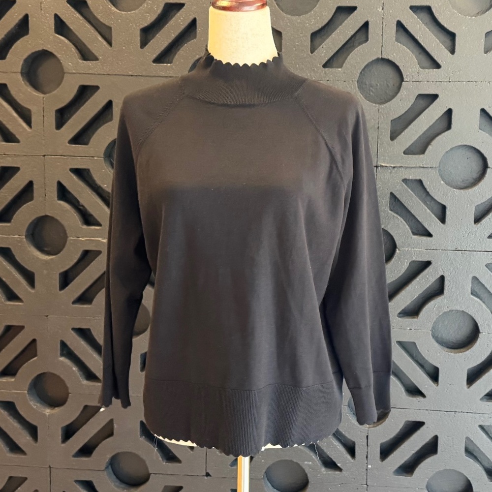 Talbots | Scallop Edge Raglan Sweater - Picture 2 of 8